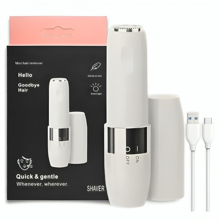Image of Hewan Hair removal machine Epilators Removal Machine For Face, Chin, Cheek, Eyebrow, Upper Lip Hair Removal for Women, USB RECHARGEABLE Epilator Machine for Women (White)