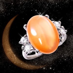 Amazon.co.jp: オレンジムーンストーンリング 7号 ds-1252418