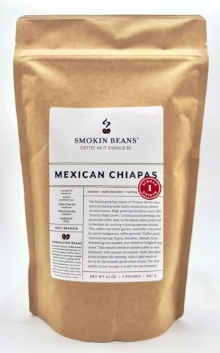 2-Pound Mexican, Unroasted Green Arabica Coffee Beans, Fresh Current Crop Specialty Grade, Roast the Beans Yourself at Home on Your Roasting Equipment Prior to Using for Brewing Coffee