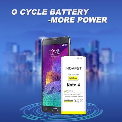 Replacement Battery for Samsung Galaxy Note 4,5150mAh High Capacity Battery Fit for Model N910, N910U 4G LTE, N910V(Verizon), N910T(T-Mobile), N910A(AT&T), N910P(Sprint),EB-BN910BBE
