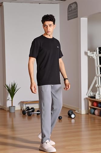 Image of Men's Regular Fit Track Pants with Zipper Pocket||Track Pants for Men