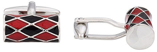 Gemelos Cuff-Daddy Unique Rojo y Negro en Estuche de Regalo miniatura 2