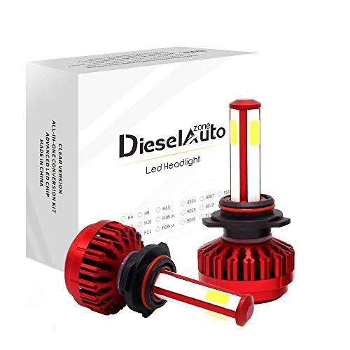 Diesel AutoZone 9005/HB3 LED Faro Bombillas Kit 8000LM 80W 6000K blanco fresco para COB Chips 12V luces led coche- 2 años de garantía, Paquete de 2
