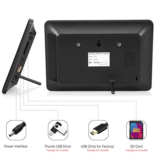 Digital Photo Frame Wifi Digital Picture Frame Kimire 1920X1080 Touch Screen, Support Thumb Usb Drive And Sd Slot, Music Player, Alarm Clock, Share Photo And Video Via App, Cloud, Email(10Inch Black) #TOP2