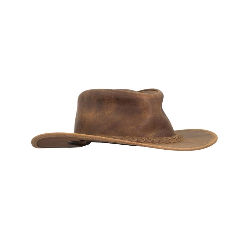 Walker and Hawkes Weathered - Sombrero de Vaquero de Estilo clásico - Cuero Vacuno