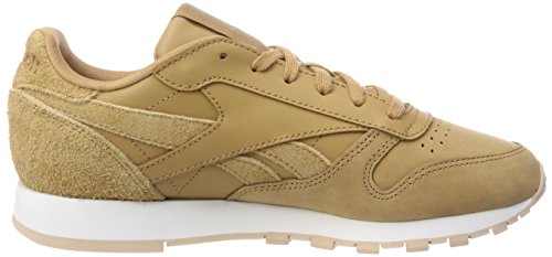 Image of Reebok Women's Classic Leathers Gymnastics Shoes, Brown PRM Soft Camel Bare Beige White PRM Soft Camel Bare Beige White, 5.5 us