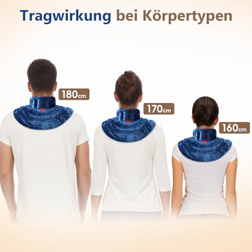 Comfytemp gewichtetes Wärmekissen Nacken Körnerkissen, 1,1kg Mikrowelle Nackenwärmer Halswärmer mit Ultraweiche Oberfläche, Natürliche Leinsamen Feuchte Wärme
