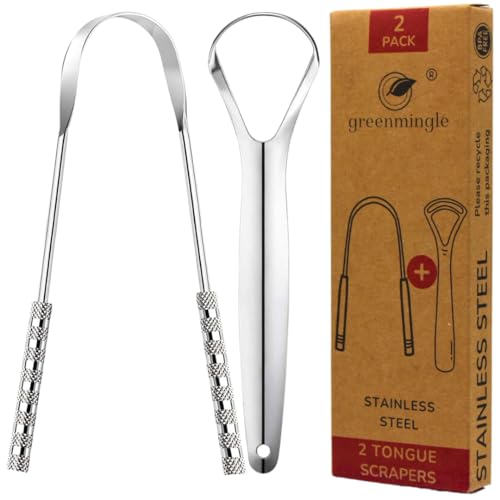 GreenMingle Stainless Steel Tongue Scraper