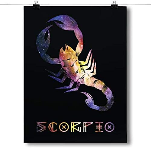 Inspired Posters - Cosmic Zodiac - Scorpio Decorative Wall Art Poster - Modern Home Decor - Motivational Posters - UV Print 8x10 Poster