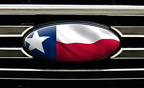 Image of Mossy Oak Graphics Texas State Flag Pattern - 11 inch x 4.75 inch Vinyl Sheet - Auto Emblem Skin, Easy to Install Vinyl Wrap, Fits Any Auto Emblem on Trucks, Cars, or SUVs