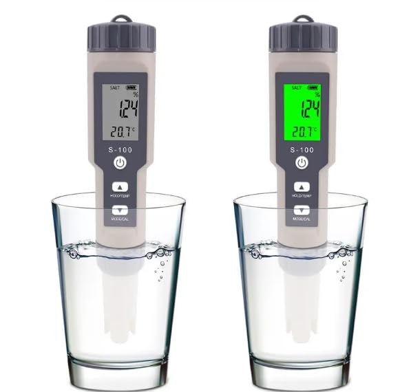 S-100 Salinity Meter tds Tester 4 in 1 ph Meter Backlight tds/EC Tester