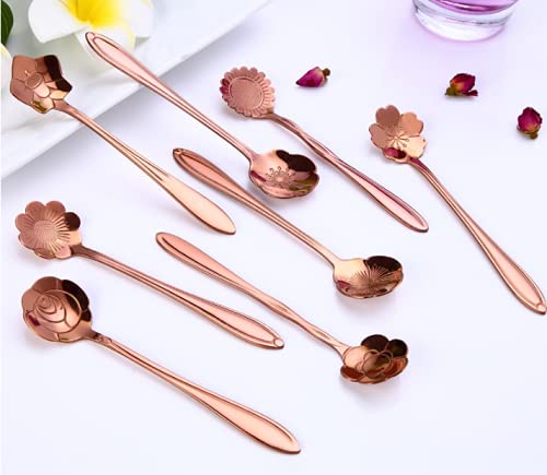 Litvibes Stainless Steel Creative Tableware Flower Dessert Spoon Set Of 6 (Random) For Rs. 389 @ 51 %