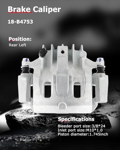 Image of cciyu 18-B4753 Rear Left Brake Caliper w /Bracket For Ford For Excursion 2000-2005,For Ford For F-250 Super Duty 2000-2004,For Ford For F-350 Super Duty 2000-2004