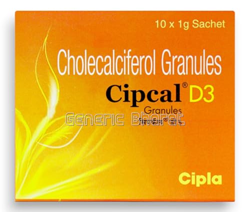 Cipcal D3 Cholecalciferol Granules- 10 Sachets- For Joint and Muscle Health