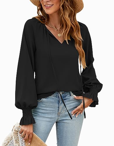 SimpleFun Women's Boho Tops Floral V Neck Short Sleeve Summer Blouse Shirts