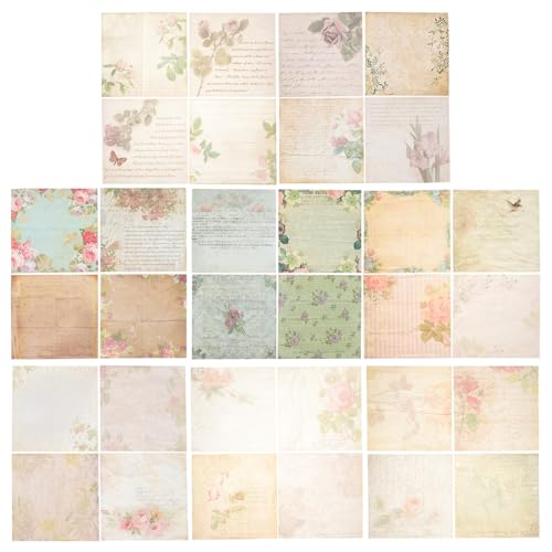 Papel para Scrapbooking Vintage Ligero para Evitar Volumen en Álbumes