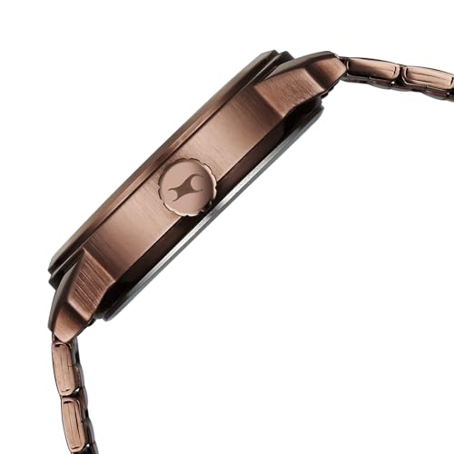 Image of Fastrack Pulse IV with Brown Dial Brown Stainless Steel Strap Watch for Men - 3341QM01