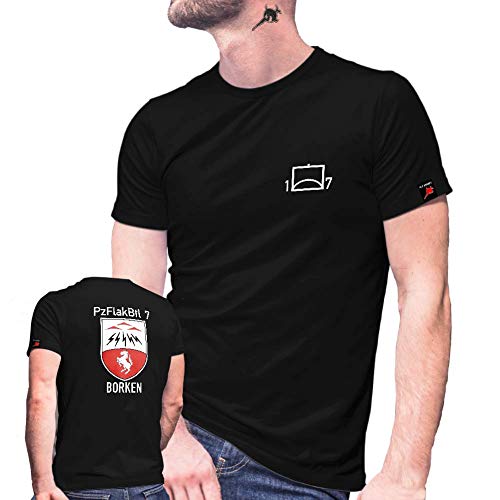 T-shirt tactique noir XL Borken motif 7 pour homme adepte d'activités outdoor