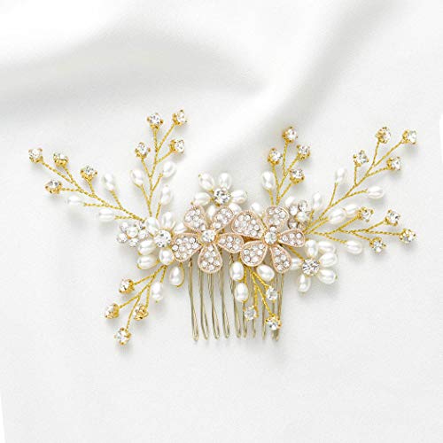 Mayelia Cristallo Pettine per Capelli da Sposa Oro...