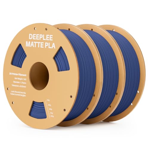 DEEPLEE Matte PLA Filament 1.75mm Navy Blue 3kg Bundle