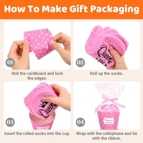 Image of HAPPYPOP Birthday Gifts Ideas for Mom - Pink Month Birthday Socks for Women