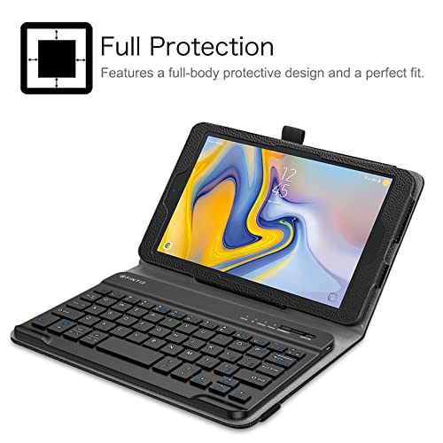 Fintie Folio Keyboard Case For Samsung Galaxy Tab A 8.0 2018 Model Sm-T387, Premium Pu Leather Stand Cover With Removable Wireless Bluetooth Keyboard, Black #TOP6