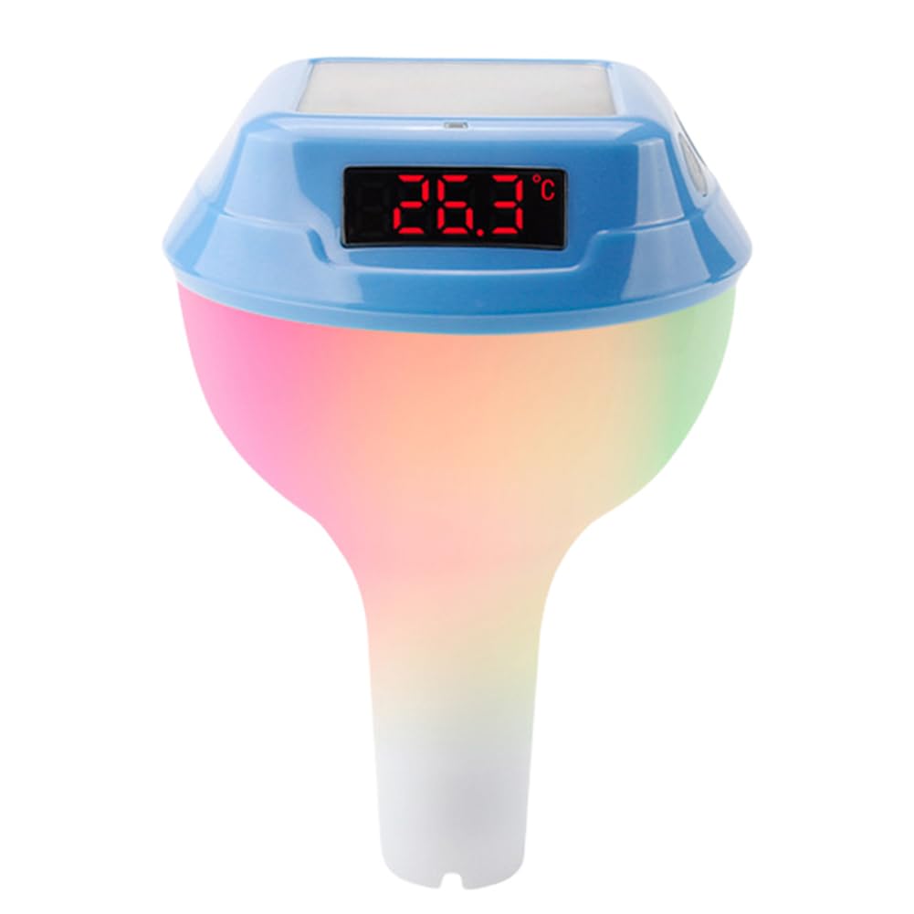 Termometr do basenu solarnego z oświetleniem RGB i monitorem temperatury do spa i