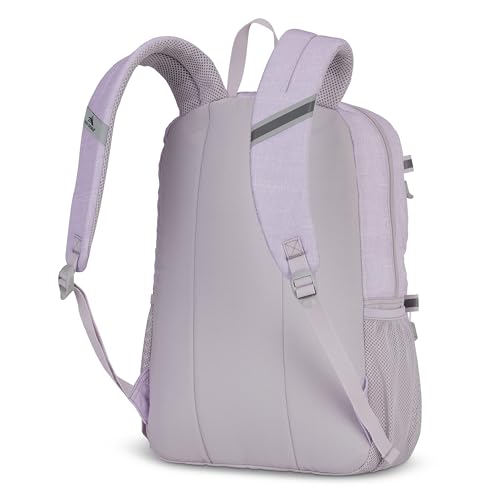 Image of High Sierra Everclass Backpack - Travel or Work Laptop Bookbag with 360 Reflectivity, Dual Water Bottle Pockets & Fits Laptops Up To 15.6 inch, One Size, Hushed Orchid Heather