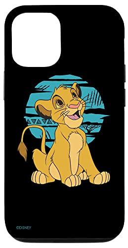 Custodia per iPhone 12/12 Pro Disney Il Re Leone Giovane Simba Felice Blu Retro