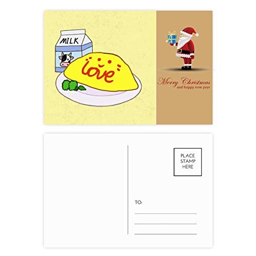 Cartes postales pour petit-déjeuner nutritif de Noël : lot de 20 illustrations Père Noël