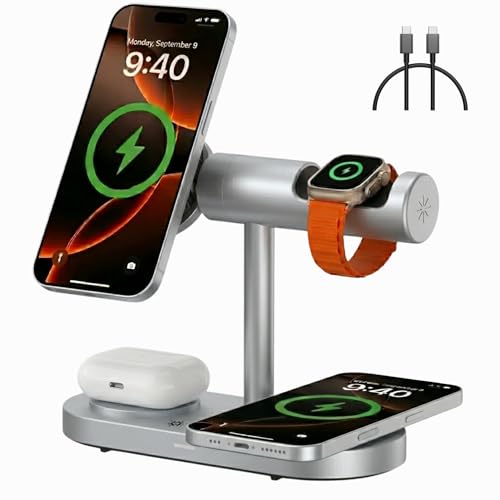 Relu ���C�����X�[�d�� 7in1 Qi2�Ή� 25W�}���[�d �[�d�X�e�[�V���� iPhone 2�䓯���[�d iWatch�EAirPods�Ή� �}�O�Z�[�t�Ή��A�V���o�[