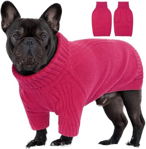 IECOii Dog Jumper XL,Extra Large Dog Jumper for Daily Christmas Clothes,Pet Thick Warm Knit Dog Clothes For Big Dogs Boy Girl,Turtleneck Dog Sweaters Fall Winter Apparel for Pitbull Labrador Retriever