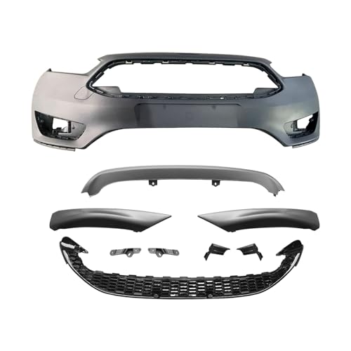 Focus Front Bumper Cover Grille and Lips Compatible with 2015 2016 2017 2018 F-o-r-d Focus S SE SEL