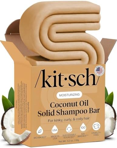 Kitsch Coconut Oil Shampoo Bar Soap - Curly Hair Shampoo - 3.2 oz