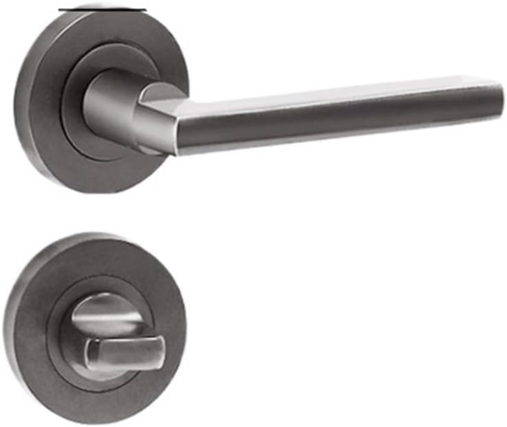 Invisible Door Lock Single-Sided Lock Indoor Bedroom Modern Simple Secret Lock Hydraulic Automatic Closing Secret Door Hidden Door Lock(Steel Gray B Style)