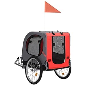 Dog-Bike-Trailer-Red-and-Black-Ideal-for-Pet-Animals - Cucciolini Doodles   Dog-Bike-Trailer-Red-and-Black-Ideal-for-Pet-Animals