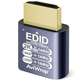 AviWrap HDMI Dummy Plug,HDR EDID Emulator Virtual Display Adapter,HDMI 2.1 Headless Adapter,Supports 1440p/1080p 144Hz for PC,VR Headsets Cryptocurrency Mining