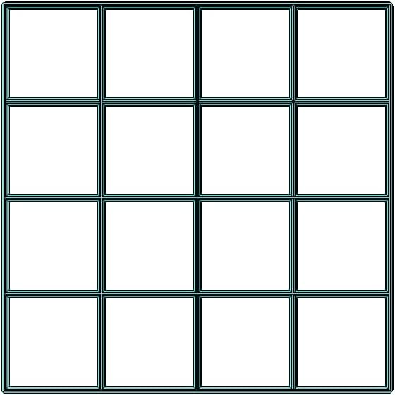 1.8" Squares x 16 Multi Cookie Cutter (7.5”x7.5”)