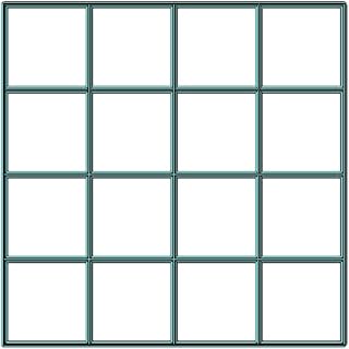 1.8" Squares x 16 Multi Cookie Cutter (7.5”x7.5”)