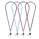TAMAÑO: Longitud: 50 cm / 19,7 pulgadas, el carrete de soporte para credenciales puede alcanzar hasta 50 cm / 19,7 pulgadas, con un cordón de nailon retráctil duradero incorporado. El cordón de seguridad permite una forma rápida y suave de escanear o deslizar su credencial, ¡muy conveniente!