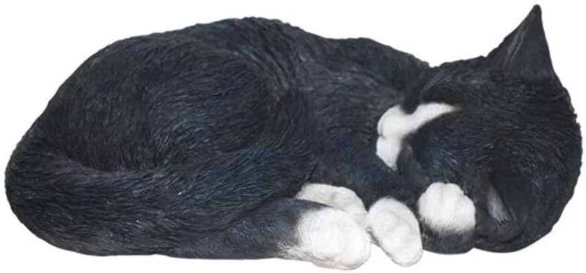 Vivid Arts Size B Real Life Sleeping Cat - Black/ White
