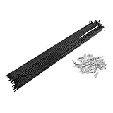 INFINAUTO 38 Set 14G Bicycle Spoke 253 mm Bike Wheel Spoke Carbon Steel Black