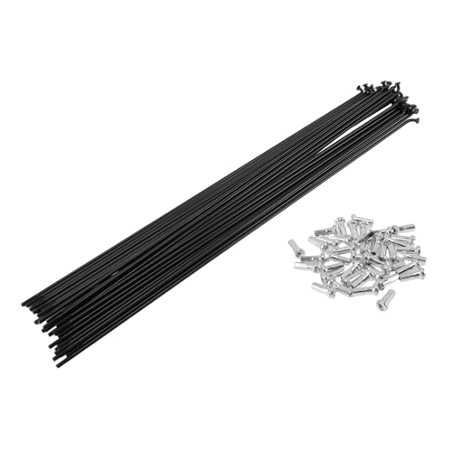 INFINAUTO 38 Set 14G Bicycle Spoke 253 mm Bike Wheel Spoke Carbon Steel Black