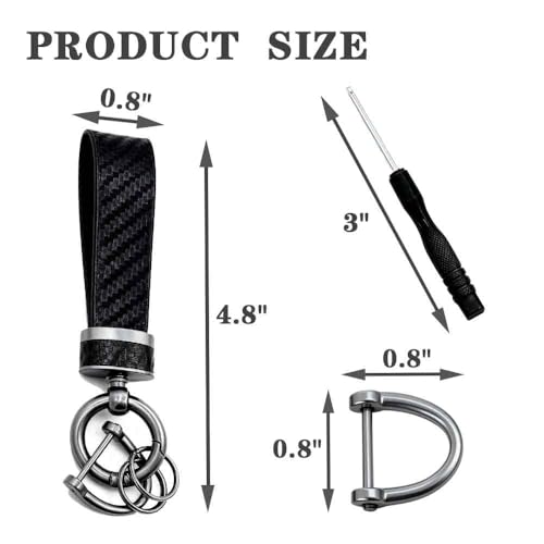 Image of Carbon Car Key Chain, Lightweight and Easy to Store,Fashionable, Perfect for Gifting to Car Owners