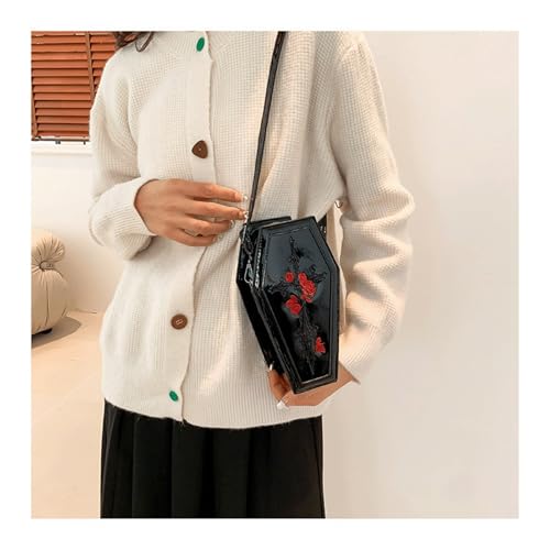 Image of Goth Purse Coffin Halloween Purses Clutch Shoulder Bag Small Crossbody Bag Spooky Horror Cute Wallet