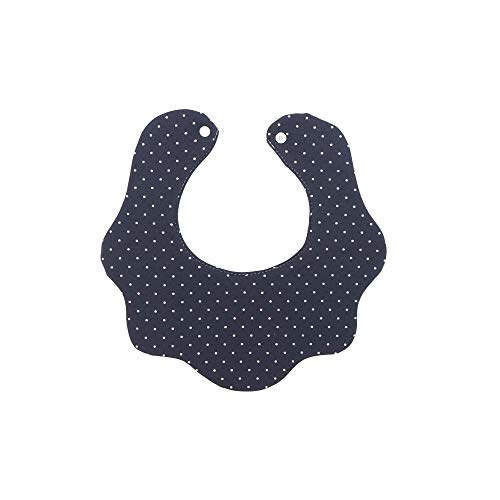 Baby Girl Boy Unisex Fabric Drooling Feeding Bibs Spring Summer (5-Pack Polka Dot)