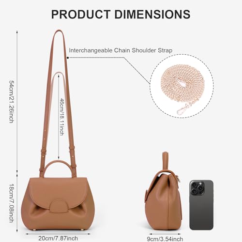 Small Top Handle Bag Crossbody Bags Purses for Women Designer Luxury Mini Faux Leather Shoulder Bag Handbag Satchels - Image 7