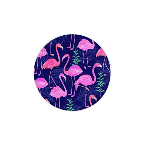 Huimin Flamingo Non-Slip Drink Coaster 2 Pcs coaster Set,Round Diatomite Coaster, Desk Decoration Mats For Coffee Table Decor-10cm(3.93inch) Diameter Cover