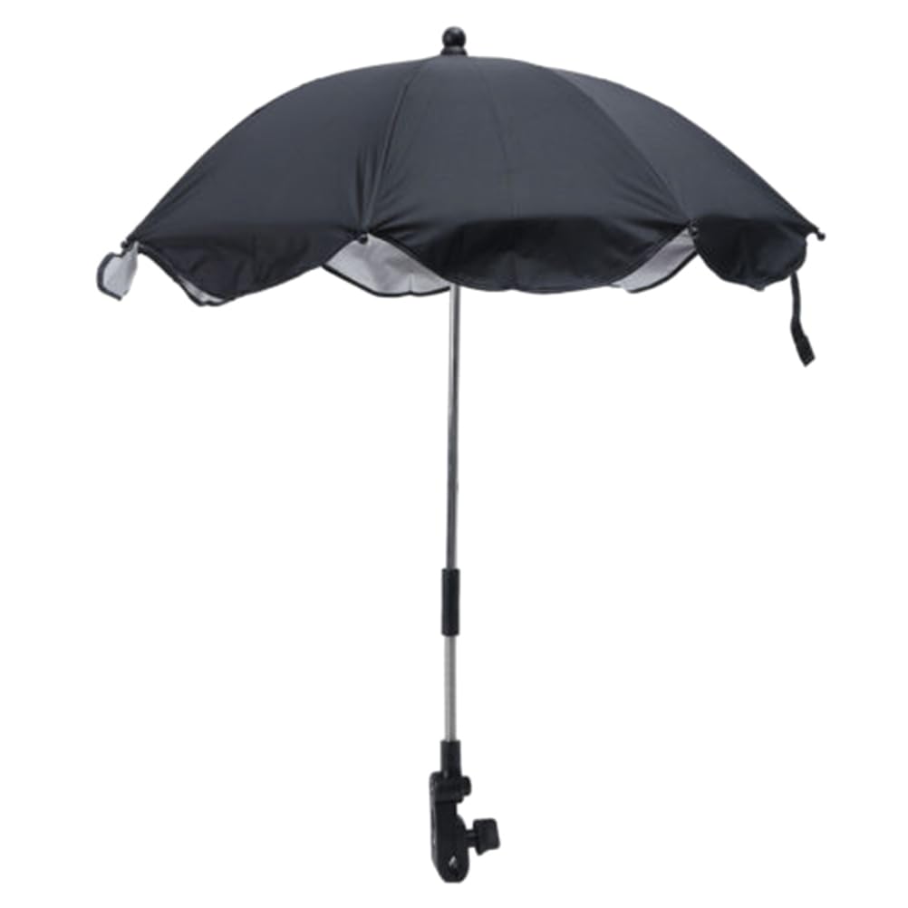 Umbrella Stroller, Baby Stroller Parasol, 360 Degree Adjustable UV Protection Sun Shade, Waterproof Umbrella for Trolley, Bike, Wheelchair, Beach Chair