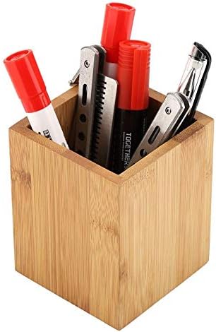 Broco Bamboo Pen Holder Office School Desk Pencils Storage Organizer Stand Stationery Supply